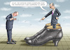 Cartoon: OLAFS SHUHDEBAKEL (small) by marian kamensky tagged bundeshaushalt,2024,scholz,merz