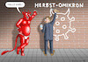 Cartoon: OMIKRON-KARL (small) by marian kamensky tagged curevac,testzentren,corona,impfung,pandemie,booster,omikron,impfpflicht