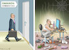 Cartoon: OMIKRON HOMEOFFICE (small) by marian kamensky tagged curevac,testzentren,corona,impfung,omikron,homeoffice,pandemie,booster,impfpflicht