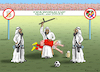 Cartoon: ONE LOVE-BINDE-STRAFE (small) by marian kamensky tagged one,love,binde,strafe,katar