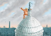 Cartoon: ORANGE KING KONG (small) by marian kamensky tagged us,wahlen,joe,biden,trump,corona,kapitol,putsch,bob,woodward,harris,pence