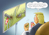 Cartoon: POSITIVE AUSWIRKUNG (small) by marian kamensky tagged schweinegrenze,zu,deutschland,dänemark,schweinepest,eu