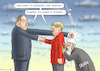 Cartoon: POMPEO VISITS GERMANY (small) by marian kamensky tagged obama,trump,präsidentenwahlen,usa,baba,vanga,republikaner,inauguration,demokraten,kim,jong,un,wikileaks,faschismus,singarur,nato,summit,ruhani,iran,atomabkommen,pompeo,merkel