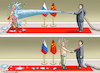 Cartoon: PUTIN BESUCHT XI (small) by marian kamensky tagged putin,besucht,xi