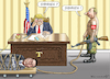 Cartoon: PUTIN HILFT TRUMP (small) by marian kamensky tagged obama trump präsidentenwahlen usa baba vanga republikaner inauguration demokraten fbi james comey wikileaks faschismus