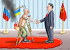 Cartoon: PUTIN TRIFFT XI JINPING (small) by marian kamensky tagged putin,trifft,xi,jinping