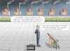 Cartoon: PUTIN WARTET AUF DEN OSTWIND (small) by marian kamensky tagged putins,bescherung,ukraine,provokation,swift,nato,osterweiterung,saporischschja,akw