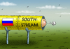 Cartoon: PUTINS ABGASABSAGE (small) by marian kamensky tagged putins,abgasabsage,south,stream