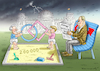 Cartoon: QUADRATUR DES KREISES (small) by marian kamensky tagged merkel,versus,schulz,wahlkampf,2017,tv,duell,spd,cdu,seehofer,rechte,flanke,der,csu,obergrenze,gauland,afd