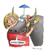 Cartoon: Rettungsschirm (small) by marian kamensky tagged spanien,banken,merkel,euroschirm,eurokride