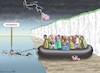 Cartoon: RISHI SUNAK HAT EIN HALS-PROBLEM (small) by marian kamensky tagged rishi sunak ruanda flüchtlinge abschiebung