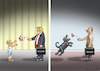 Cartoon: RUNDE SACHEN IN HELSINKI (small) by marian kamensky tagged obama,trump,präsidentenwahlen,usa,baba,vanga,republikaner,inauguration,demokraten,wikileaks,g7,kanada,faschismus,putin,helsinki