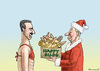 Cartoon: SANTA PUTIN BESCHENKT ASSAD (small) by marian kamensky tagged türkei,gegen,is,kurden,syrien,terror,putin,assad,waffenruhe,beendetet