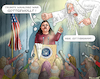 Cartoon: SARAH SANDERS (small) by marian kamensky tagged obama,trump,präsidentenwahlen,usa,baba,vanga,republikaner,inauguration,demokraten,wikileaks,faschismus,jamal,khashoggi,shutdown,happy,new,year,2019,sarah,sanders