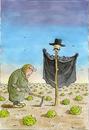 Cartoon: Scarecrow exhibitionist (small) by marian kamensky tagged humor