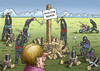 Cartoon: SCHEITERHAUFEN (small) by marian kamensky tagged eu,flüchtlinge,asyl,politik,willkommenskultur,terrorismus,heidenau,horst,seehofer,bayern