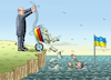 Cartoon: SCHOLZ HILFT DER UKRAINE (small) by marian kamensky tagged putins,bescherung,ukraine,provokation,swift,nato,osterweiterung