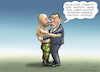 Cartoon: SCHRÖDERS KNUTSCHATTACKE (small) by marian kamensky tagged theresa,may,putin,sergei,skripal,novichok,russia,kgb,poison,attack,england,agents,präsidentenwahl,in,russland