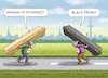Cartoon: SCHWURBLERBEGEGNUNG (small) by marian kamensky tagged curevac,testzentren,corona,impfung,pandemie,booster,impfpflicht