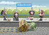 Cartoon: SCHWURBLERSTADT (small) by marian kamensky tagged curevac,testzentren,corona,impfung,pandemie,booster,impfpflicht