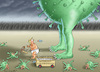 Cartoon: SELBSTERNANNTER ARTZT TRUMP (small) by marian kamensky tagged coronavirus,epidemie,gesundheit,panik,stillegung,trump,pandemie