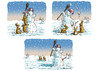 Cartoon: Showman Snowman (small) by marian kamensky tagged schneemann hasen winter hunger karotten