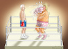 Cartoon: SLEEPY JOE VERSUS BURNING TRUMP (small) by marian kamensky tagged selenskyj,ukraine,rüstungsgeld,trump,wahllampfhilfe,joe,biden,amtsenthebungsverfahren,impeachment,john,bolton