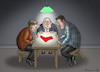 Cartoon: SOCKENUNTERSUCHUNG (small) by marian kamensky tagged tv,triell,laschet,baerbock,scholz,merkel,laschets,zukunftsteam