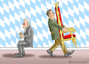 Cartoon: SÖDER DER NÄCHSTE KÖNIG (small) by marian kamensky tagged merkel,seehofer,unionskrise,csu,cdu,flüchtlinge,gauland,merz,afd,spahn,akk,immunität,björn,höcke,hackerangriff,verfassungsschutz,söder