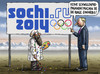 Cartoon: Sotschibesorgter Putin (small) by marian kamensky tagged putin,sochi,winter,olympia,homophobie