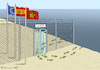 Cartoon: SPANISCHE ENKLAVE CEUTA-MAROKKO (small) by marian kamensky tagged spanische,enklave,ceuta