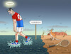 Cartoon: SPAZIERGÄNGER DJOKOVIC (small) by marian kamensky tagged curevac,testzentren,corona,impfung,pandemie,booster,novak,djokovic,omikron,impfpflicht