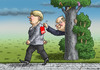 Cartoon: SPD Wahlkrampf (small) by marian kamensky tagged peer,steinbrück,kanzlerkandidat,wahlen,spd,sigmar,gabriel,attacke,angela,merkel,cdu,scu