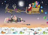 Cartoon: SPEZIELLE WEIHNACHTSOPERATION (small) by marian kamensky tagged flucht aus cherson putin energieterror ukraine