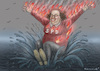 Cartoon: SPRUNG INS KALTE WASSER (small) by marian kamensky tagged groko,spd,parteitag,schulz,würselen,merkel,andrea,nahles,merlels,vereidigung