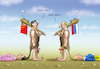 Cartoon: STEINZEITFREUNDE (small) by marian kamensky tagged putins,bescherung,ukraine,provokation,nato,osterweiterung