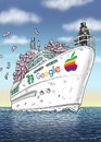 Cartoon: Steuerflucht (small) by marian kamensky tagged steuerflucht,google,sparbuchs,apple,steueroasen