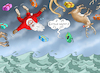 Cartoon: STILLE NACHT (small) by marian kamensky tagged stille,nacht,orkantief,zoltan,weihnachten