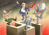 Cartoon: STOPPT DAS WELTWEITE PISSTUM ! (small) by marian kamensky tagged obama,trump,präsidentenwahlen,usa,baba,vanga,republikaner,inauguration,demokraten,fbi,james,comey,katar,wikileaks,faschismus