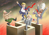 Cartoon: STOPPT DAS WELTWEITE PISSTUM ! (small) by marian kamensky tagged obama trump präsidentenwahlen usa baba vanga republikaner inauguration demokraten fbi james comey katar wikileaks faschismus