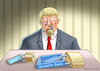 Cartoon: STUMMSCHALTUNG (small) by marian kamensky tagged us,wahlen,joe,biden,trump,corona,kapitol,putsch,bob,woodward,harris,pence