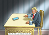 Cartoon: TANTALUS TRUMP (small) by marian kamensky tagged us,wahlen,joe,biden,trump,corona,kapitol,putsch,bob,woodward,harris,pence