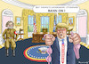 Cartoon: THE BANN ON ! (small) by marian kamensky tagged obama,trump,präsidentenwahlen,usa,baba,vanga,republikaner,inauguration,demokraten,wikileaks,faschismus