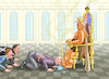 Cartoon: THE NEANDERTHAL WHITE HOUSE BALL (small) by marian kamensky tagged the,neanderthal,white,house,ballroom