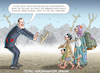 Cartoon: TOTAL VERPANNTER SPAHN (small) by marian kamensky tagged jens,spahn,ghana,ruanda,anbschiebung,asyl