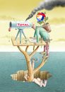 Cartoon: Totale Nordsee - Leckbeobachtung (small) by marian kamensky tagged total,nordsee,gaskatastrophe,umweltkatastrophe,ölindustrie