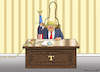 Cartoon: TRUMP AND THE SHARPIE GATE (small) by marian kamensky tagged brexit,theresa,may,england,eu,schottland,weicher,wahlen,boris,johnson,nigel,farage,ostern,seidenstrasse,xi,jinping,referendum,trump,monsanto,bayer,glyphosa,strafzölle,el,paso