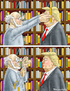 Cartoon: TRUMP IN THE BOOKSTORE (small) by marian kamensky tagged obama trump präsidentenwahlen usa baba vanga republikaner inauguration demokraten fbi james comey wikileaks faschismus