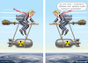 Cartoon: TRUMP RATLOS MIT DORIAN (small) by marian kamensky tagged brexit,theresa,may,england,eu,schottland,weicher,wahlen,boris,johnson,nigel,farage,ostern,seidenstrasse,xi,jinping,referendum,trump,monsanto,bayer,glyphosa,strafzölle,hurrikan,dorian