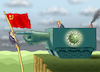 Cartoon: TRUMP VERSUS CHINA (small) by marian kamensky tagged coronavirus,epidemie,gesundheit,panik,stillegung,trump,pandemie